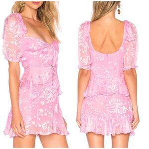 For Love & Lemons Cosmo Pink Mini Dress Size XS